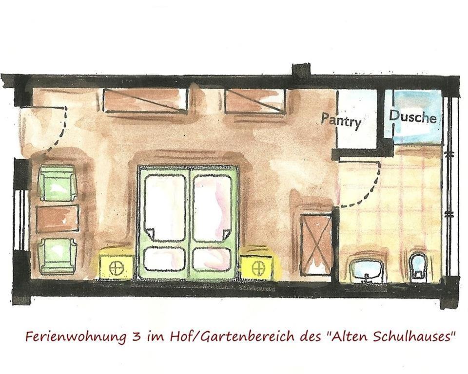 Altes Schulhaus Apartment Бад Швартау Стая снимка