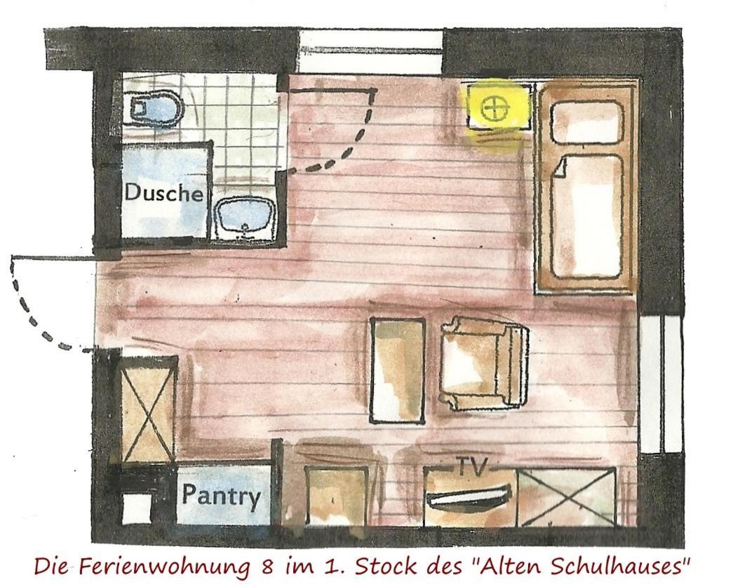 Altes Schulhaus Apartment Бад Швартау Стая снимка